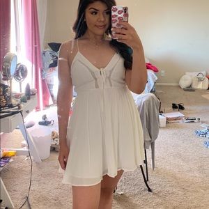 White baby doll dress